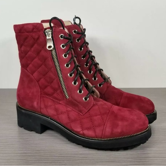 Ron White Other - SOLD! RON WHITE Tiffany Ankle Boot in Red Suede - Size 38-1/2 / 8-1/2